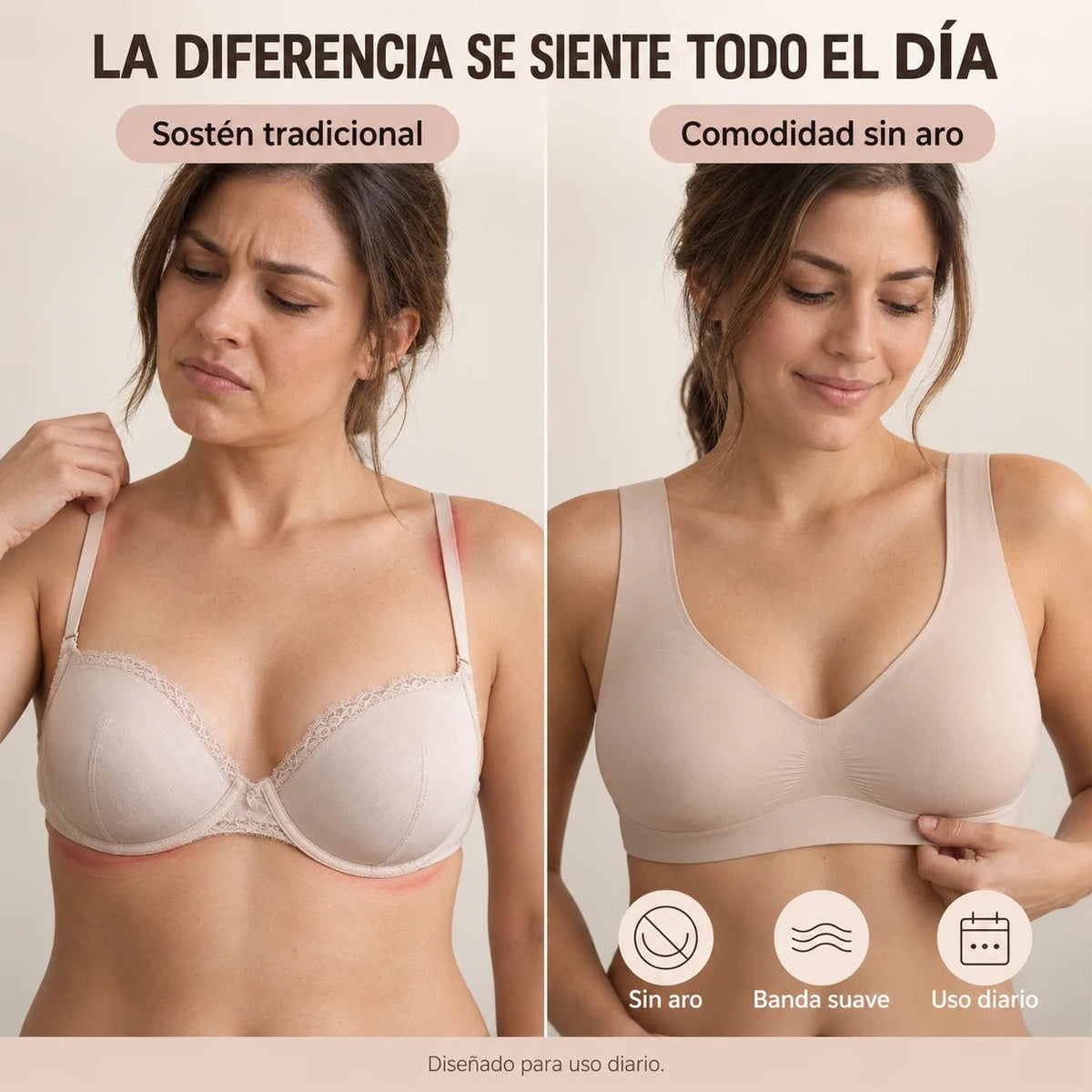 Pack 3 Sostenes Premium Sin Aros SoftLift™ [ÚLTIMAS UNIDADES]