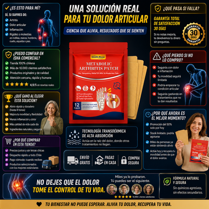Compra 1 y Llévate 2 - Parches Naturales para Articulaciones ArtiCalm™ (36 unidades)