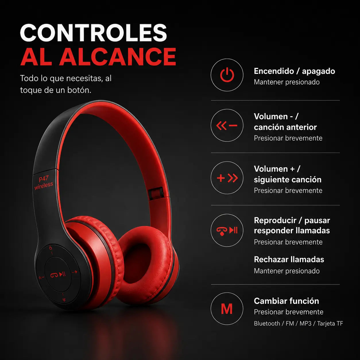Combo Audifonos Inalámbricos Maxphone + Audifonos P47 De Regalo [Últimas Unidades]