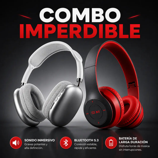 Combo Audifonos Inalámbricos Maxphone + Audifonos P47 De Regalo [Últimas Unidades]