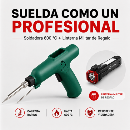 Pistola de Soldadura Eléctrica SoldaMax™ + Linterna Militar Titanium