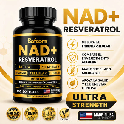 COMBO ANTIEDAD: NAD+ Resveratrol 60 Caps + Candida Cleanse Detox Pure Peak™ [ÚLTIMAS UNIDADES]