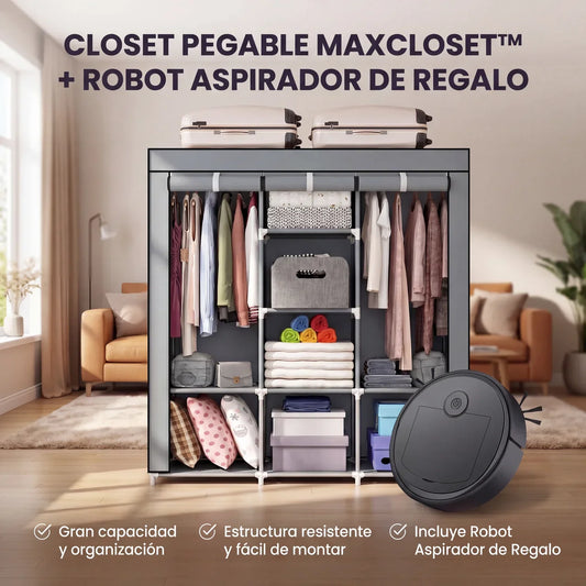 Closet Plegable Multiuso MaxCloset™ + Robot Aspirador MaxClean 3 en 1 [ÚLTIMAS UNIDADES]